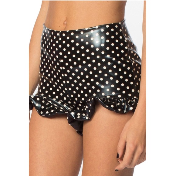 Blackmilk Pants - Black Milk Polka Party Roller Shorts